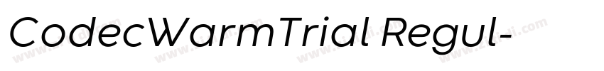 CodecWarmTrial Regul字体转换 CodecWarmTrial Regul字体转换
